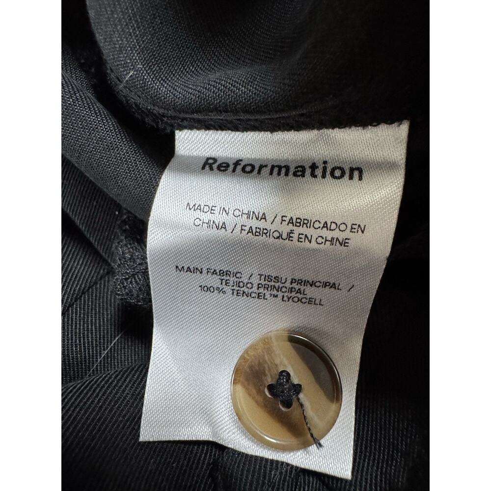 Reformation Black Pleated Relaxed Bottom Flare Pants -Sz 6~ Stylish~ - Picture 10 of 15